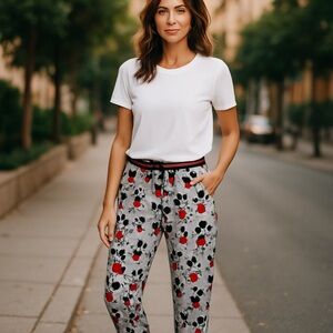 Disney Mickey‎ Mouse Lounge Jogger Drawstring Pants With Pockets Unisex 2XL #292